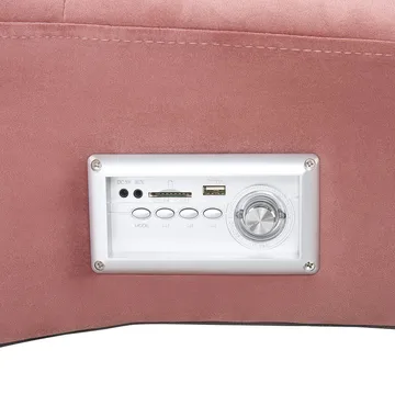 Schäslong Simorre - Rosa, svart, silver - Möbler - Stolar & fåtöljer - Fåtölj - Schäslongfåtölj & divanfåtölj