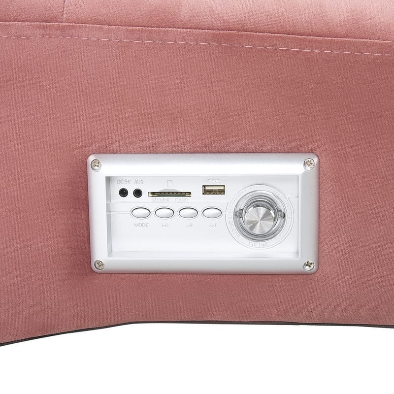 Schäslong Simorre - Rosa, svart, silver - Möbler - Stolar & fåtöljer - Fåtölj - Schäslongfåtölj & divanfåtölj