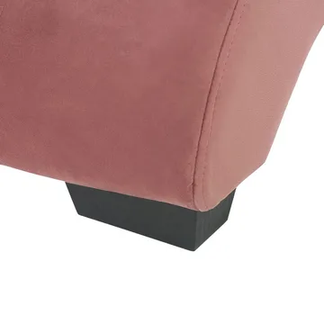 Schäslong Simorre - Rosa, svart, silver - Möbler - Stolar & fåtöljer - Fåtölj - Schäslongfåtölj & divanfåtölj