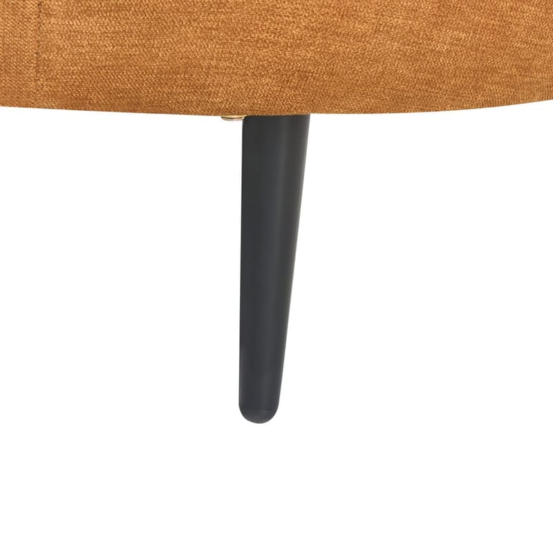 Schäslong Valreas - Orange, svart/Högervänd - Möbler - Stolar & fåtöljer - Fåtölj - Schäslongfåtölj & divanfåtölj