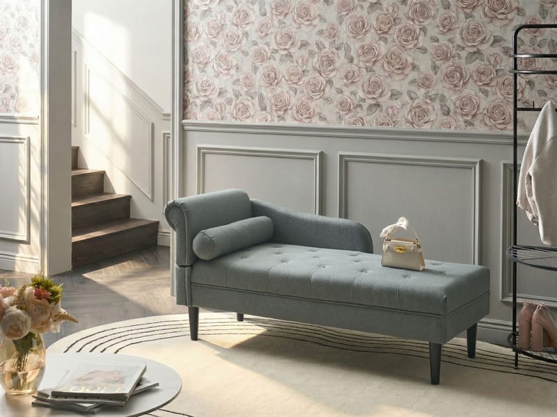 Schäslong Yvoire Vänstervänd - Grön - Möbler - Soffa - Dagbäddar
