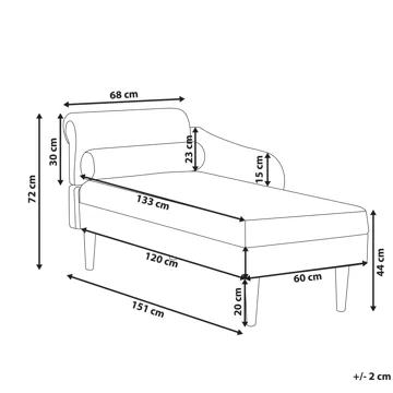 Schäslong Yvoire Vänstervänd - Grön - Möbler - Soffa - Dagbäddar