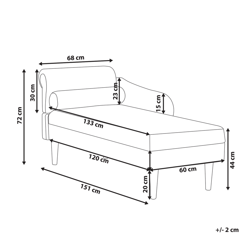 Schäslong Yvoire Vänstervänd - Grön - Möbler - Soffa - Dagbäddar