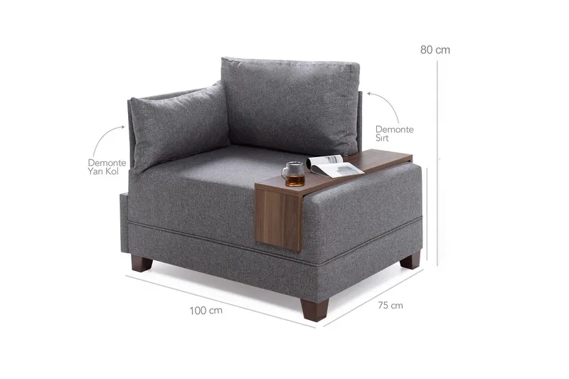 Algeria Schäslongfåtölj - Brun - Möbler - Stolar & fåtöljer - Fåtölj - Schäslongfåtölj & divanfåtölj