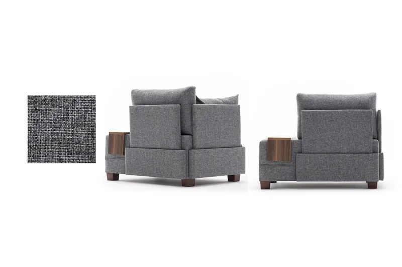 Algeria Schäslongfåtölj - Grå - Möbler - Stolar & fåtöljer - Fåtölj - Schäslongfåtölj & divanfåtölj