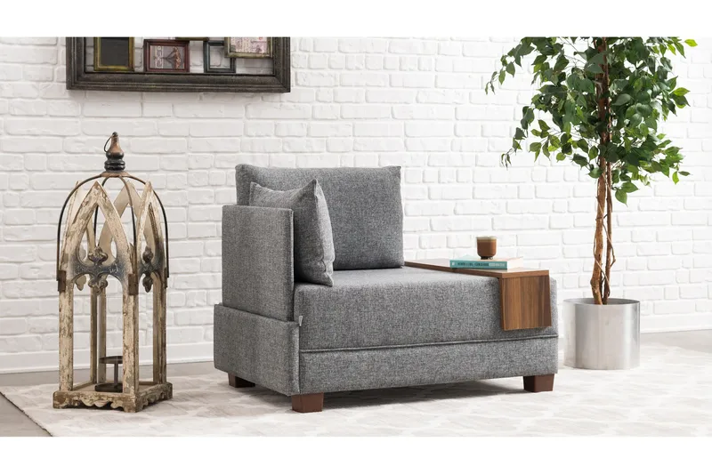 Algeria Schäslongfåtölj - Grå - Möbler - Stolar & fåtöljer - Fåtölj - Schäslongfåtölj & divanfåtölj