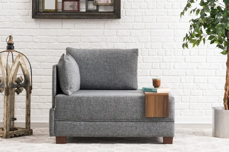 Algeria Schäslongfåtölj - Grå - Möbler - Stolar & fåtöljer - Fåtölj - Schäslongfåtölj & divanfåtölj