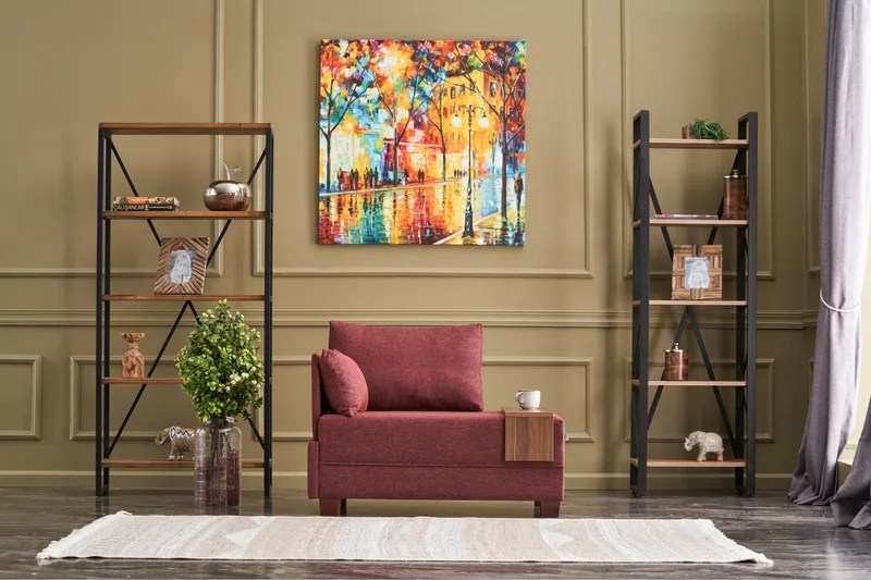 Algeria Schäslongfåtölj - Röd - Möbler - Stolar & fåtöljer - Fåtölj - Schäslongfåtölj & divanfåtölj