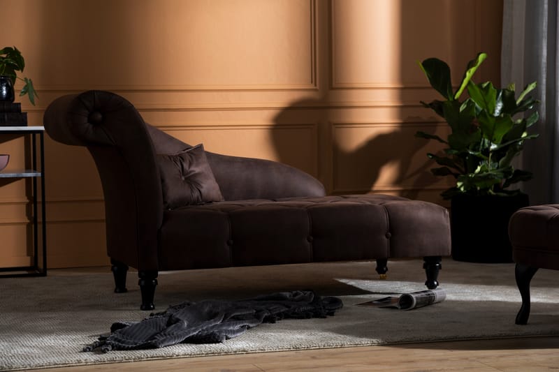 Dahlia Schäslong - Vintage brun - Möbler - Stolar & fåtöljer - Fåtölj - Schäslongfåtölj & divanfåtölj
