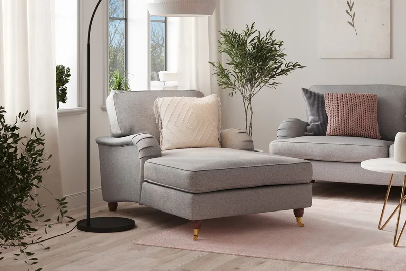 Howard Lyx Divanfåtölj - Grå - Möbler - Stolar & fåtöljer - Fåtölj - Schäslongfåtölj & divanfåtölj