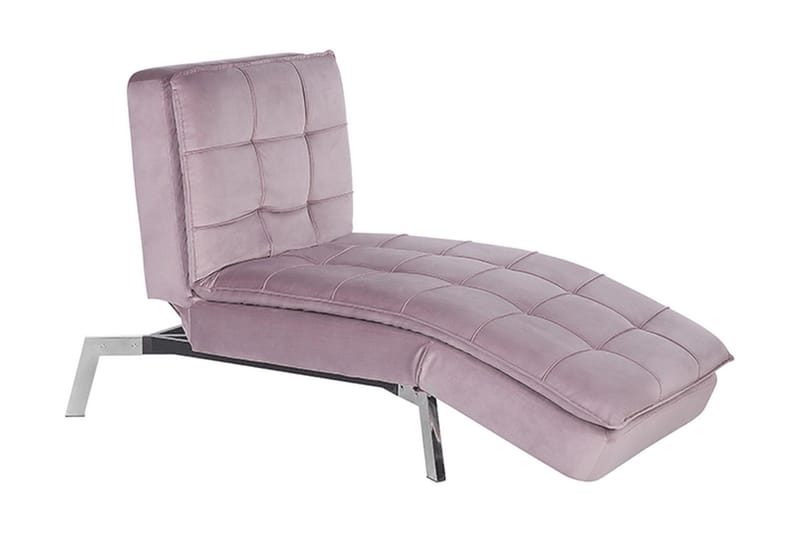 Karyne Schäslong Sammet - Rosa - Möbler - Stolar & fåtöljer - Fåtölj - Schäslongfåtölj & divanfåtölj