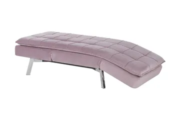 Karyne Schäslong Sammet - Rosa - Möbler - Stolar & fåtöljer - Fåtölj - Schäslongfåtölj & divanfåtölj
