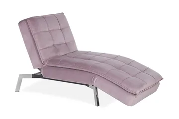 Karyne Schäslong Sammet - Rosa - Möbler - Stolar & fåtöljer - Fåtölj - Schäslongfåtölj & divanfåtölj