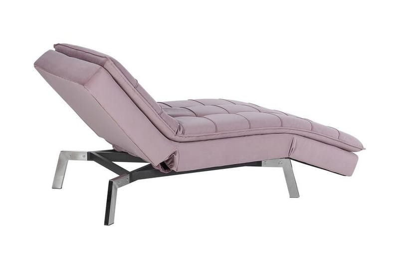 Karyne Schäslong Sammet - Rosa - Möbler - Stolar & fåtöljer - Fåtölj - Schäslongfåtölj & divanfåtölj