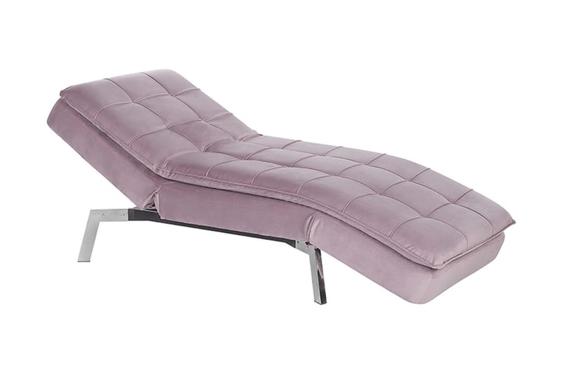 Karyne Schäslong Sammet - Rosa - Möbler - Stolar & fåtöljer - Fåtölj - Schäslongfåtölj & divanfåtölj