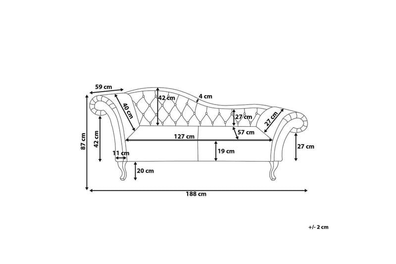 Lattes Schäslong - Vit - Möbler - Soffa - Dagbäddar