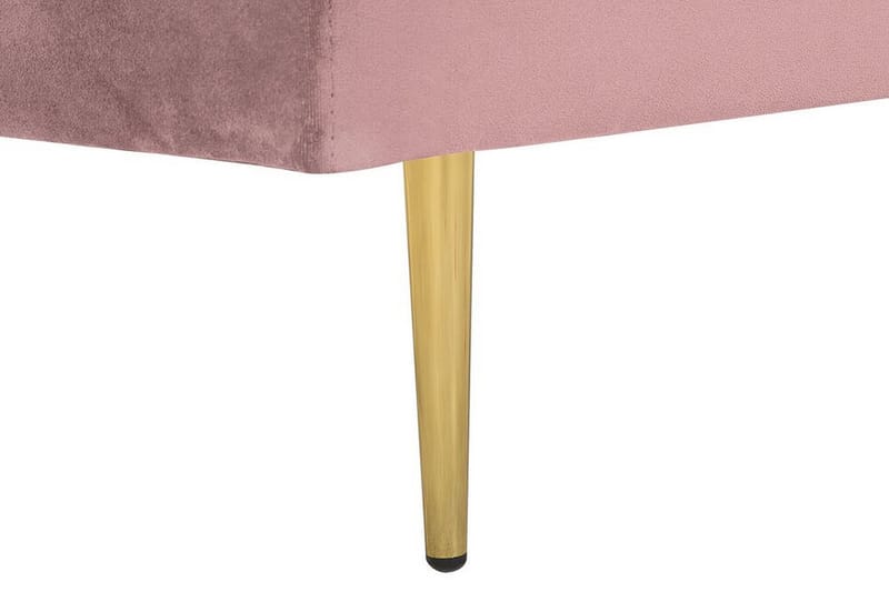 Llanfach Schäslong Vänster Sammet - Rosa - Möbler - Stolar & fåtöljer - Fåtölj - Schäslongfåtölj & divanfåtölj