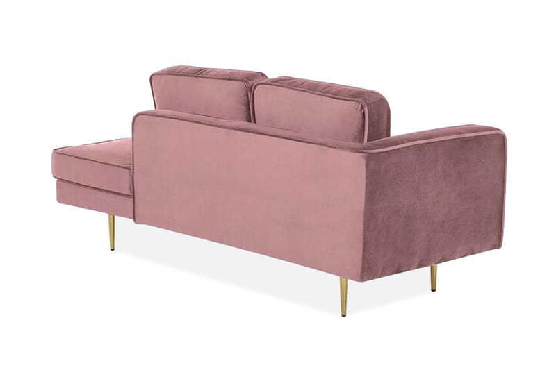 Llanfach Schäslong Vänster Sammet - Rosa - Möbler - Stolar & fåtöljer - Fåtölj - Schäslongfåtölj & divanfåtölj