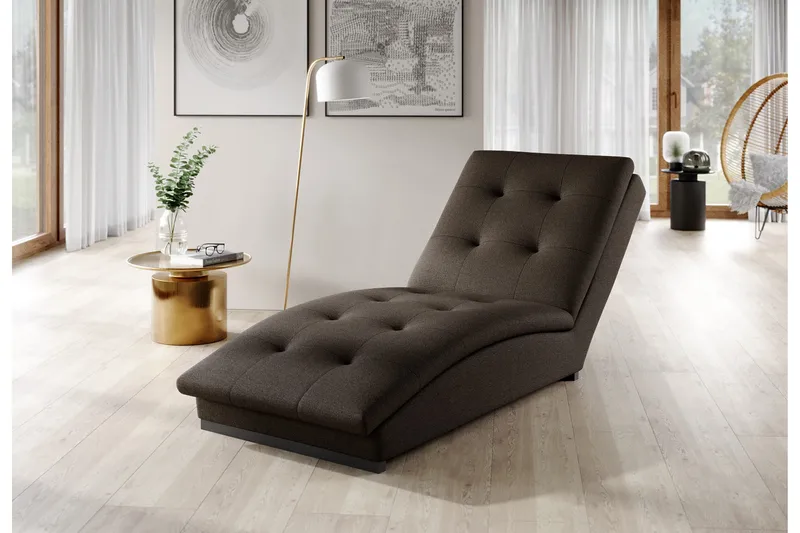 Manwi Schäslongfåtölj - Brun - Möbler - Stolar & fåtöljer - Fåtölj - Schäslongfåtölj & divanfåtölj