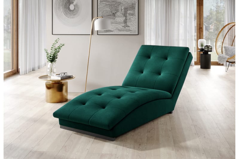 Manwi Schäslongfåtölj - Grön - Möbler - Stolar & fåtöljer - Fåtölj - Schäslongfåtölj & divanfåtölj