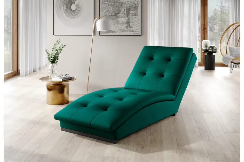Manwi Schäslongfåtölj - Grön - Möbler - Stolar & fåtöljer - Fåtölj - Schäslongfåtölj & divanfåtölj