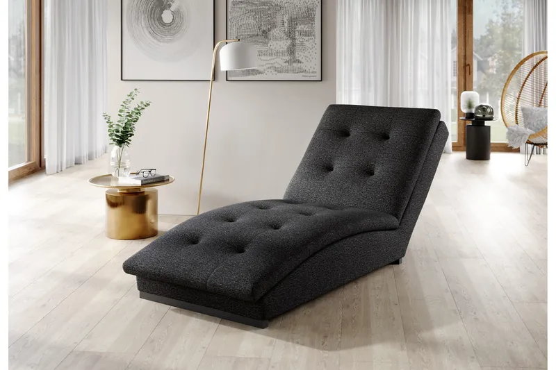 Manwi Schäslongfåtölj - Mörkgrå - Möbler - Stolar & fåtöljer - Fåtölj - Schäslongfåtölj & divanfåtölj