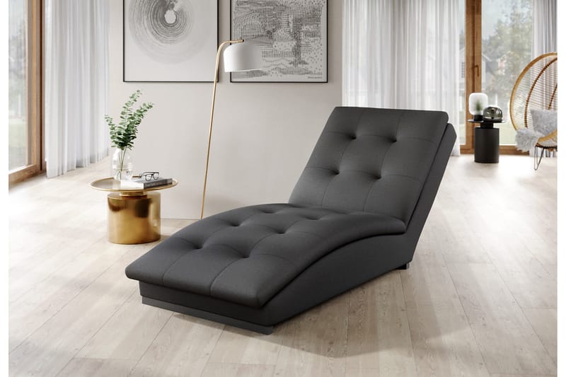 Manwi Schäslongfåtölj - Mörkgrå - Möbler - Stolar & fåtöljer - Fåtölj - Schäslongfåtölj & divanfåtölj