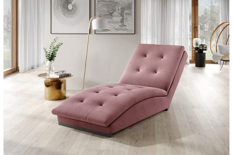 Manwi Schäslongfåtölj - Rosa - Möbler - Stolar & fåtöljer - Fåtölj - Schäslongfåtölj & divanfåtölj