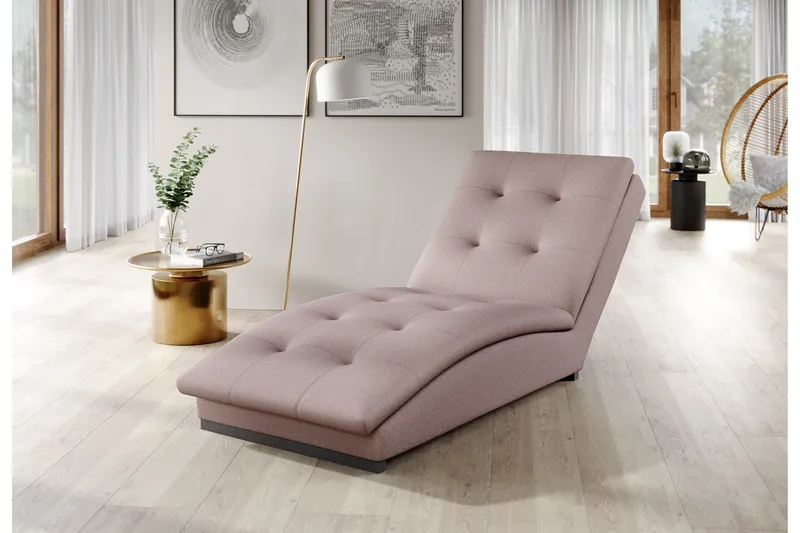 Manwi Schäslongfåtölj - Rosa - Möbler - Stolar & fåtöljer - Fåtölj - Schäslongfåtölj & divanfåtölj