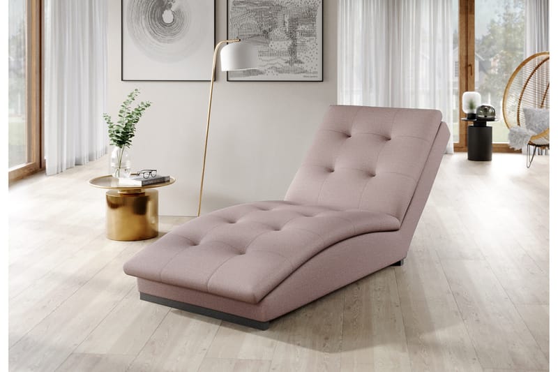 Manwi Schäslongfåtölj - Rosa - Möbler - Stolar & fåtöljer - Fåtölj - Schäslongfåtölj & divanfåtölj