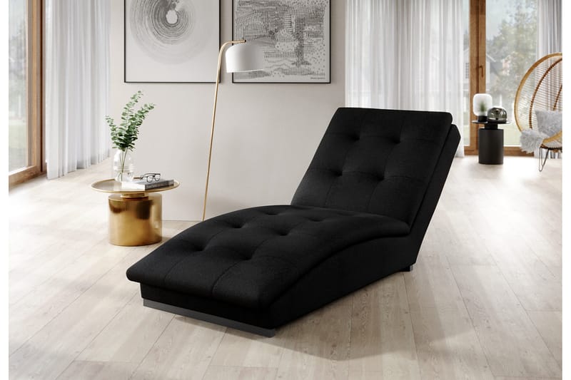 Manwi Schäslongfåtölj - Svart - Möbler - Stolar & fåtöljer - Fåtölj - Schäslongfåtölj & divanfåtölj