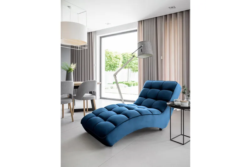 Mariya Schäslongfåtölj - Blå - Möbler - Stolar & fåtöljer - Fåtölj - Schäslongfåtölj & divanfåtölj