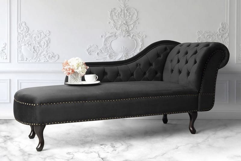 Nimes Schäslong - Svart - Möbler - Stolar & fåtöljer - Fåtölj - Schäslongfåtölj & divanfåtölj