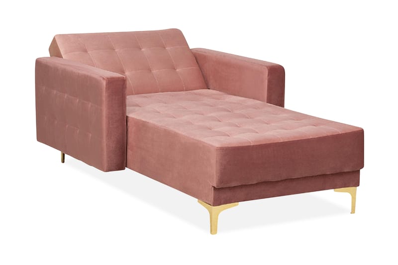 Toomey Schäslong Sammet - Rosa - Möbler - Stolar & fåtöljer - Fåtölj - Schäslongfåtölj & divanfåtölj