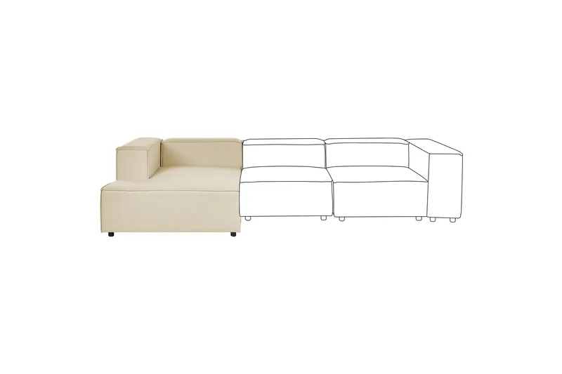 Tunda Schäslong 119 cm Höger - Beige/Svart - Möbler - Stolar & fåtöljer - Fåtölj - Schäslongfåtölj & divanfåtölj