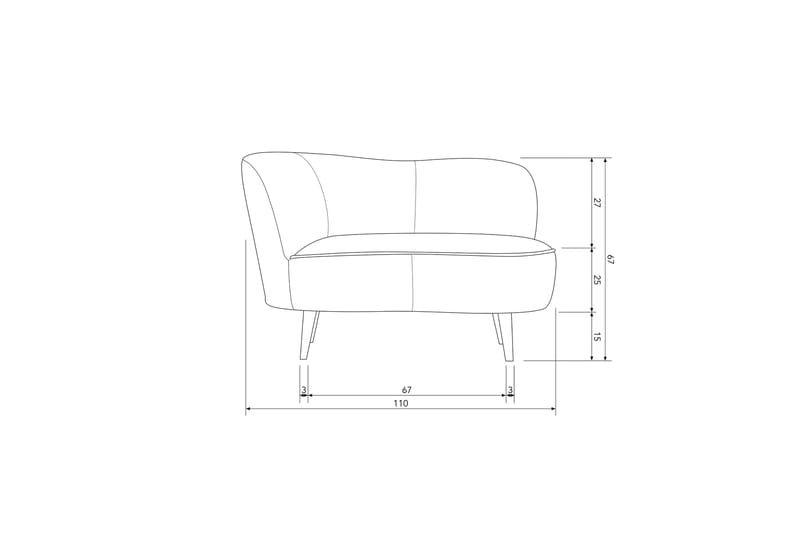 Serra Loungefåtölj - Ochre - Möbler - Stolar & fåtöljer - Fåtölj