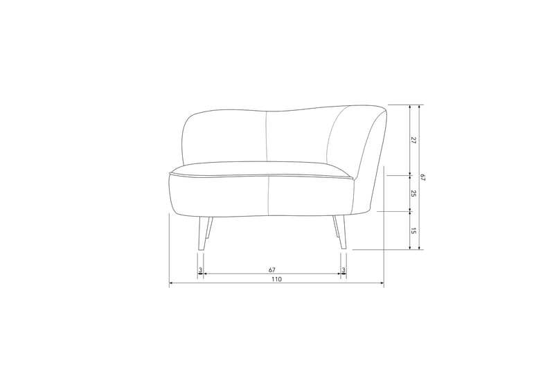 Serra Loungefåtölj - Ochre - Möbler - Stolar & fåtöljer - Fåtölj