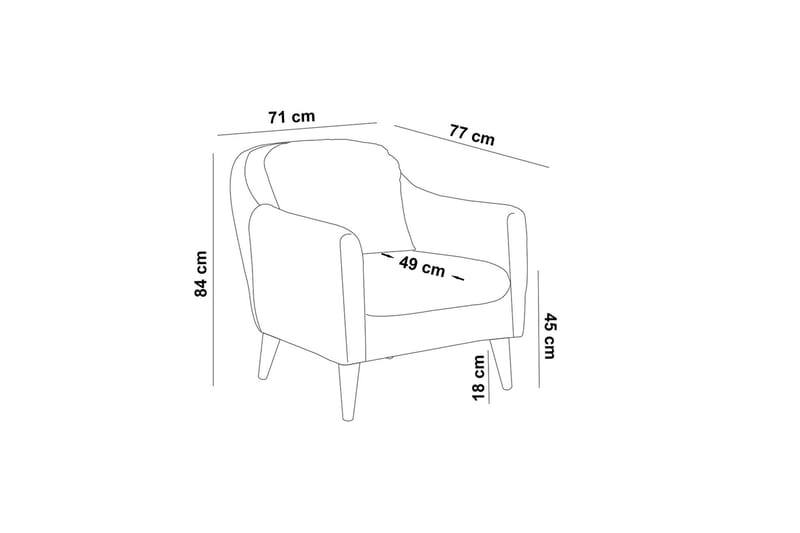 Sheku Fåtölj med Armstöd - Grön - Möbler - Stolar & fåtöljer - Fåtölj