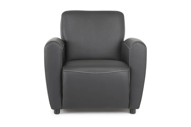 Aston Fåtölj Bonded Leather - Svart - Möbler - Stolar & fåtöljer - Fåtölj - Skinnfåtölj & läderfåtölj