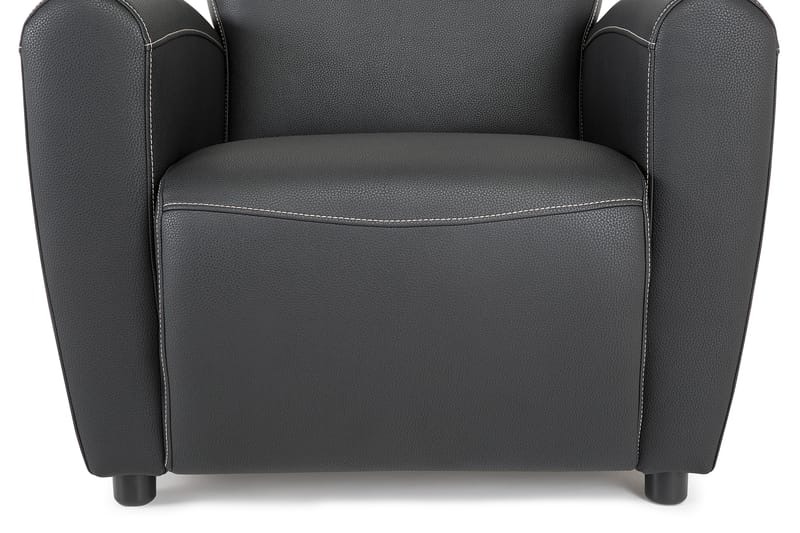 Aston Fåtölj Bonded Leather - Svart - Möbler - Stolar & fåtöljer - Fåtölj - Skinnfåtölj & läderfåtölj