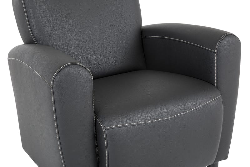Aston Fåtölj Bonded Leather - Svart - Möbler - Stolar & fåtöljer - Fåtölj - Skinnfåtölj & läderfåtölj