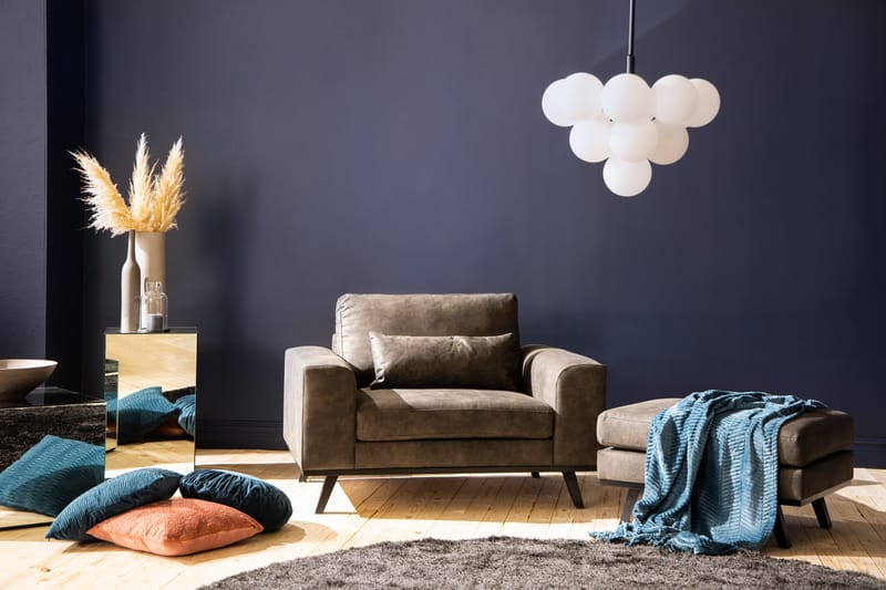 Copenhagen Fåtölj Konstläder - Mörkgrå - Möbler - Stolar & fåtöljer - Fåtölj - Skinnfåtölj & läderfåtölj