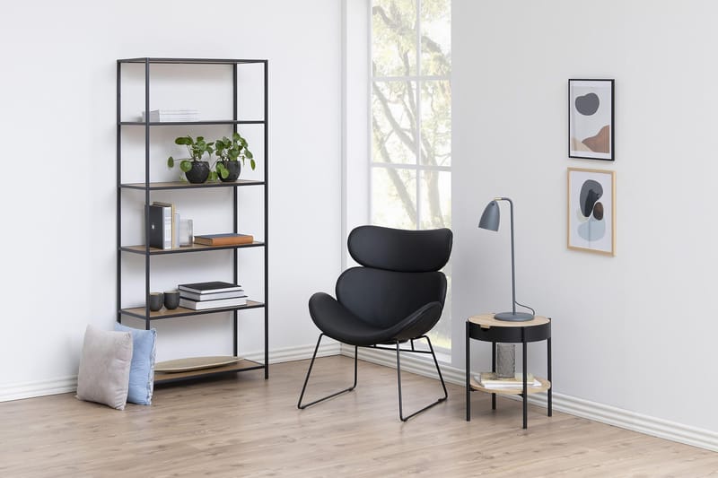 Deprema Fåtölj - Svart - Möbler - Stolar & fåtöljer - Fåtölj - Skinnfåtölj & läderfåtölj