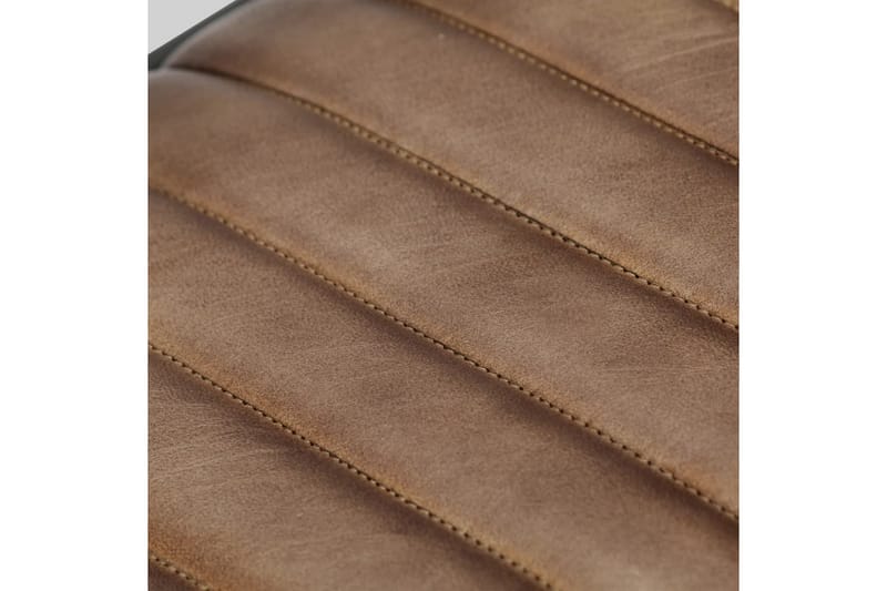 Gungfåtölj ljusbrun äkta läder - Brun - Skinnfåtölj & läderfåtölj