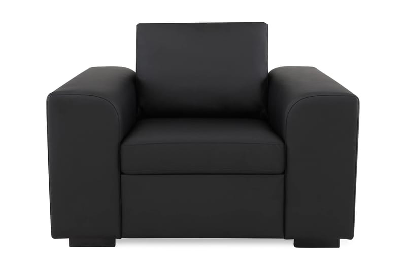 Link Fåtölj Ecoläder - Svart - Möbler - Stolar & fåtöljer - Fåtölj - Skinnfåtölj & läderfåtölj