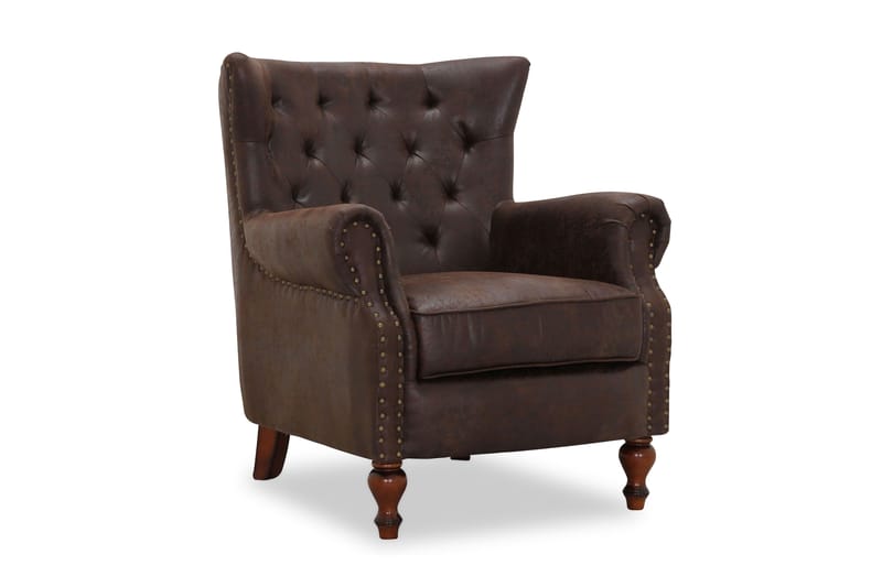 London Fåtölj - Tyg brun vintage - Möbler - Stolar & fåtöljer - Fåtölj - Skinnfåtölj & läderfåtölj
