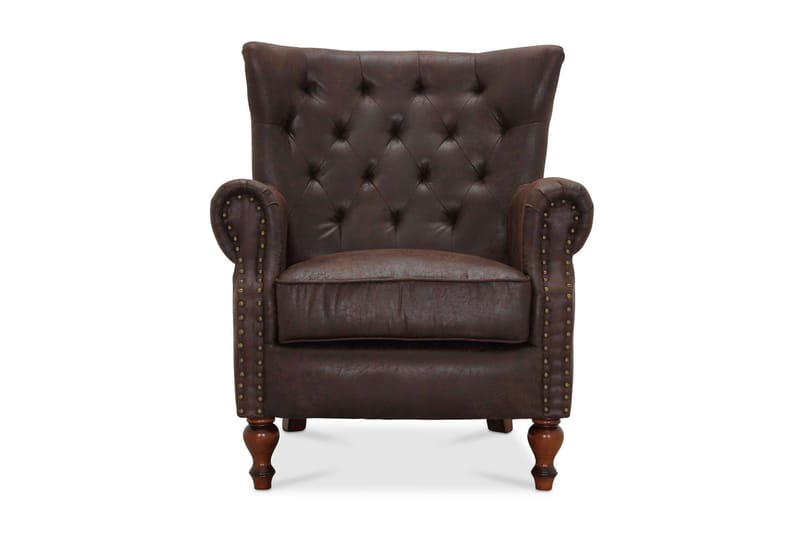 London Fåtölj - Tyg brun vintage - Möbler - Stolar & fåtöljer - Fåtölj - Skinnfåtölj & läderfåtölj