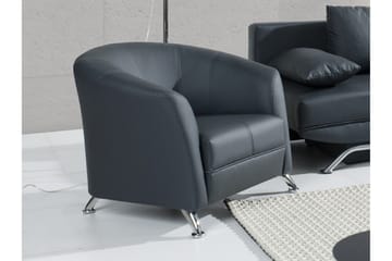 Olier Fåtölj 86x77x68 cm - Svart/Grå - Möbler - Stolar & fåtöljer - Fåtölj - Skinnfåtölj & läderfåtölj