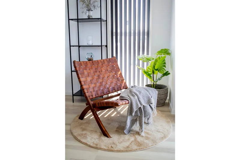 Ricco Läderfåtölj - Brun/Teak - Möbler - Stolar & fåtöljer - Fåtölj - Skinnfåtölj & läderfåtölj