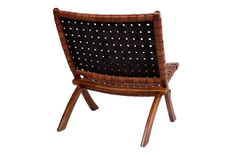 Ricco Läderfåtölj - Brun/Teak - Möbler - Stolar & fåtöljer - Fåtölj - Skinnfåtölj & läderfåtölj